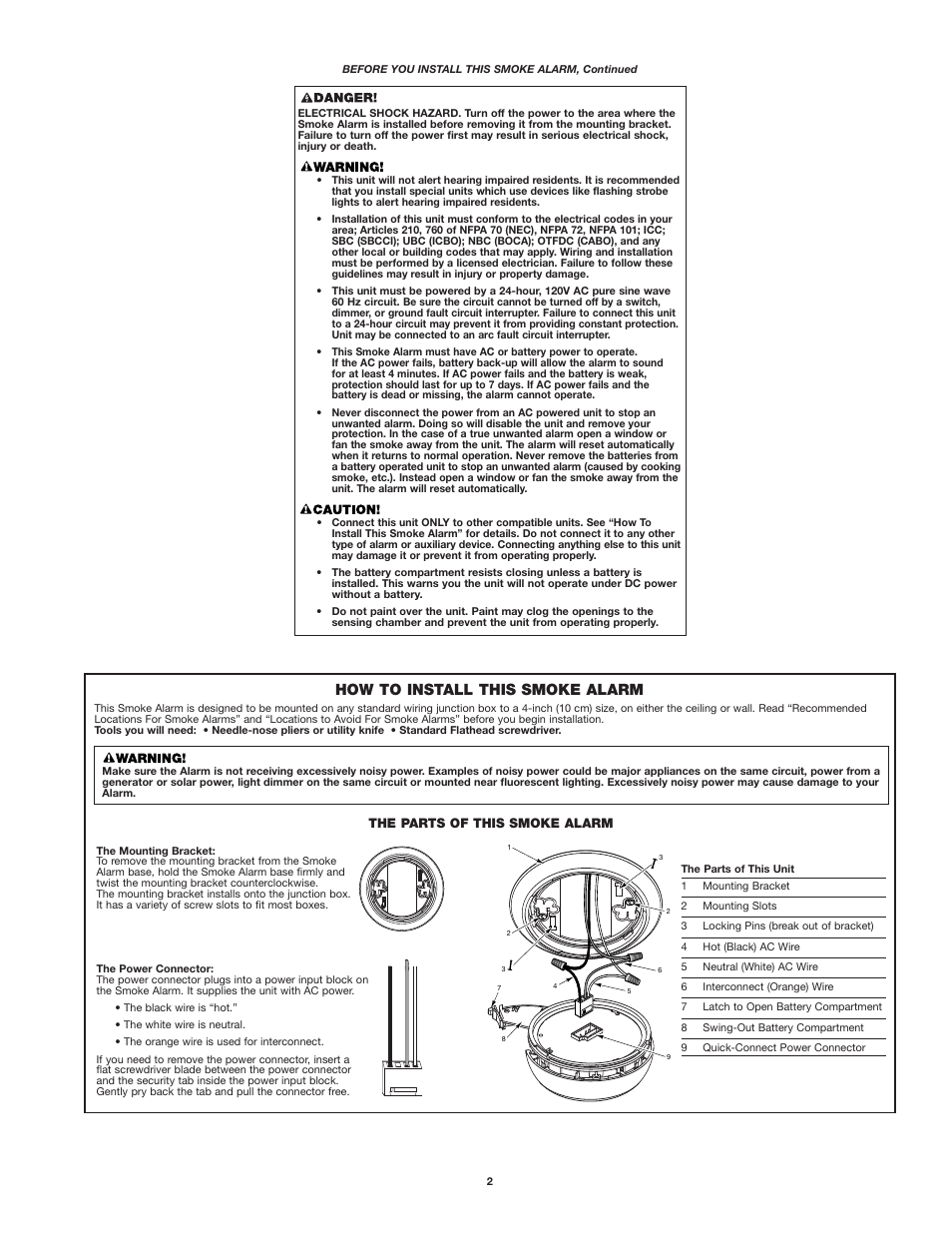 How to install this smoke alarm | First Alert 9120B User Manual | Page 2 / 7