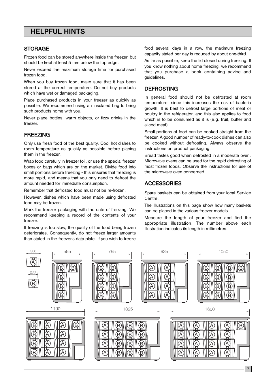 Helpful hints | FRIGIDAIRE FCFH 183 BW User Manual | Page 7 / 11