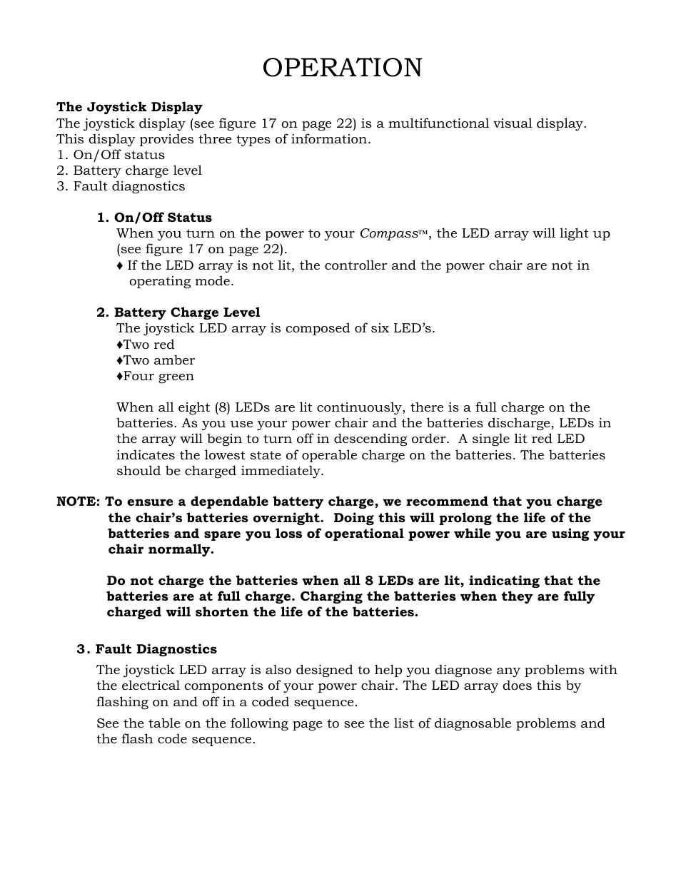 Operation | Golden Technologies GP601 SS User Manual | Page 24 / 35