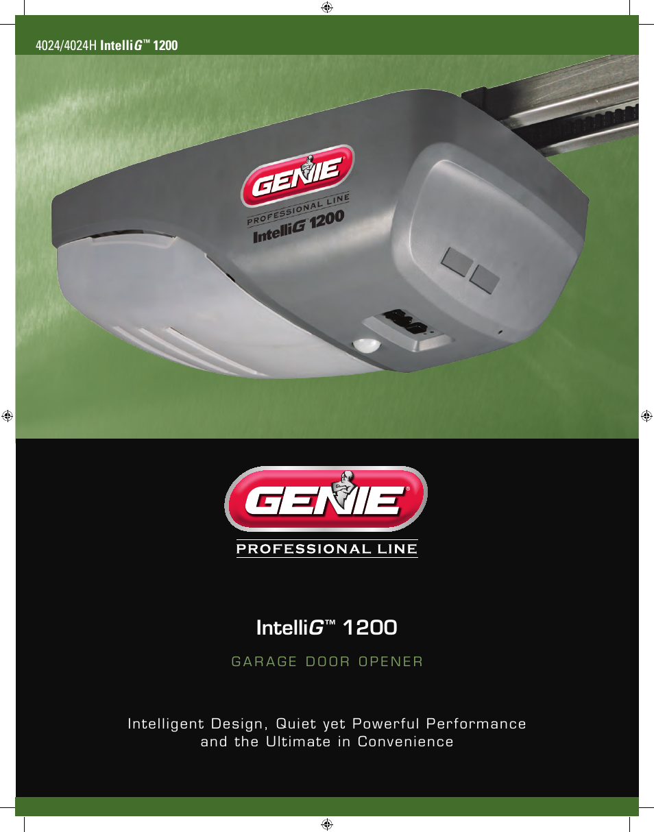 Genie 1200 User Manual | 2 pages