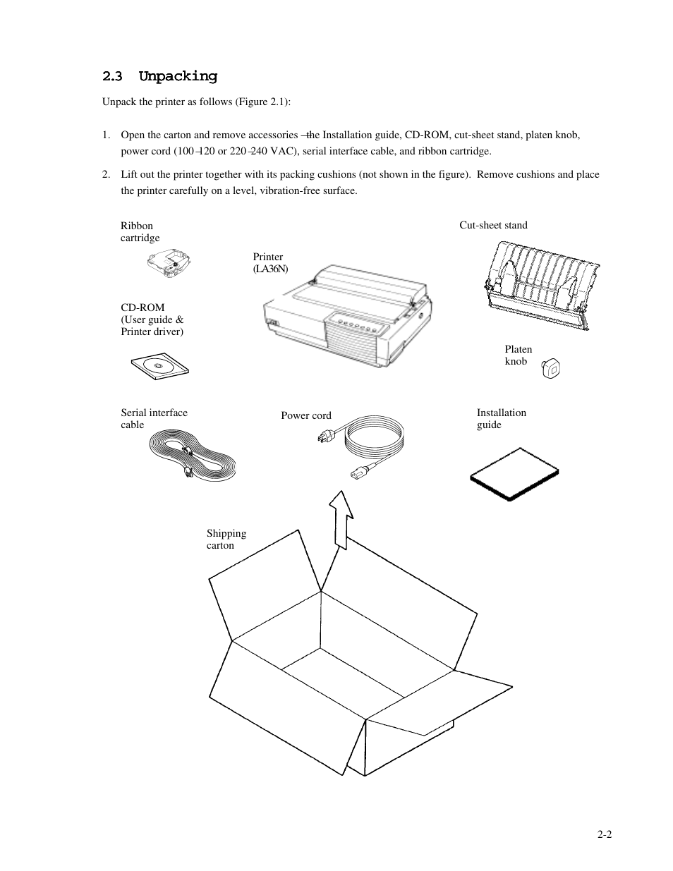 Genicom MatrixPrinter LA36 User Manual | Page 19 / 138