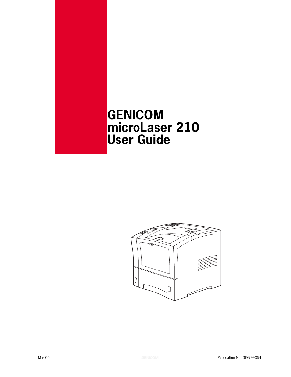 Genicom microLaser 210 User Manual | 212 pages