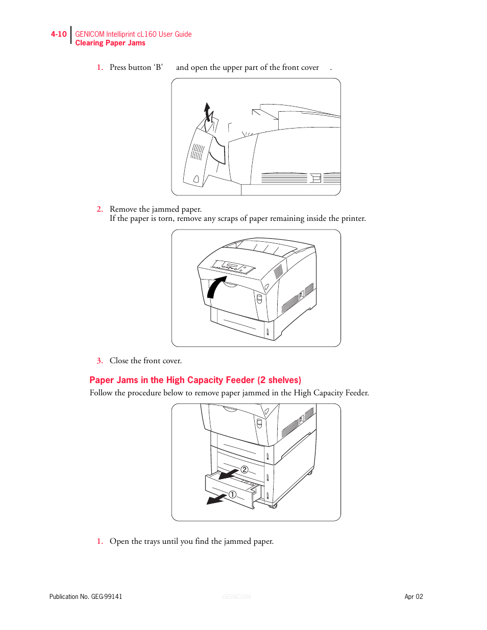 Genicom cL160 User Manual | Page 110 / 216