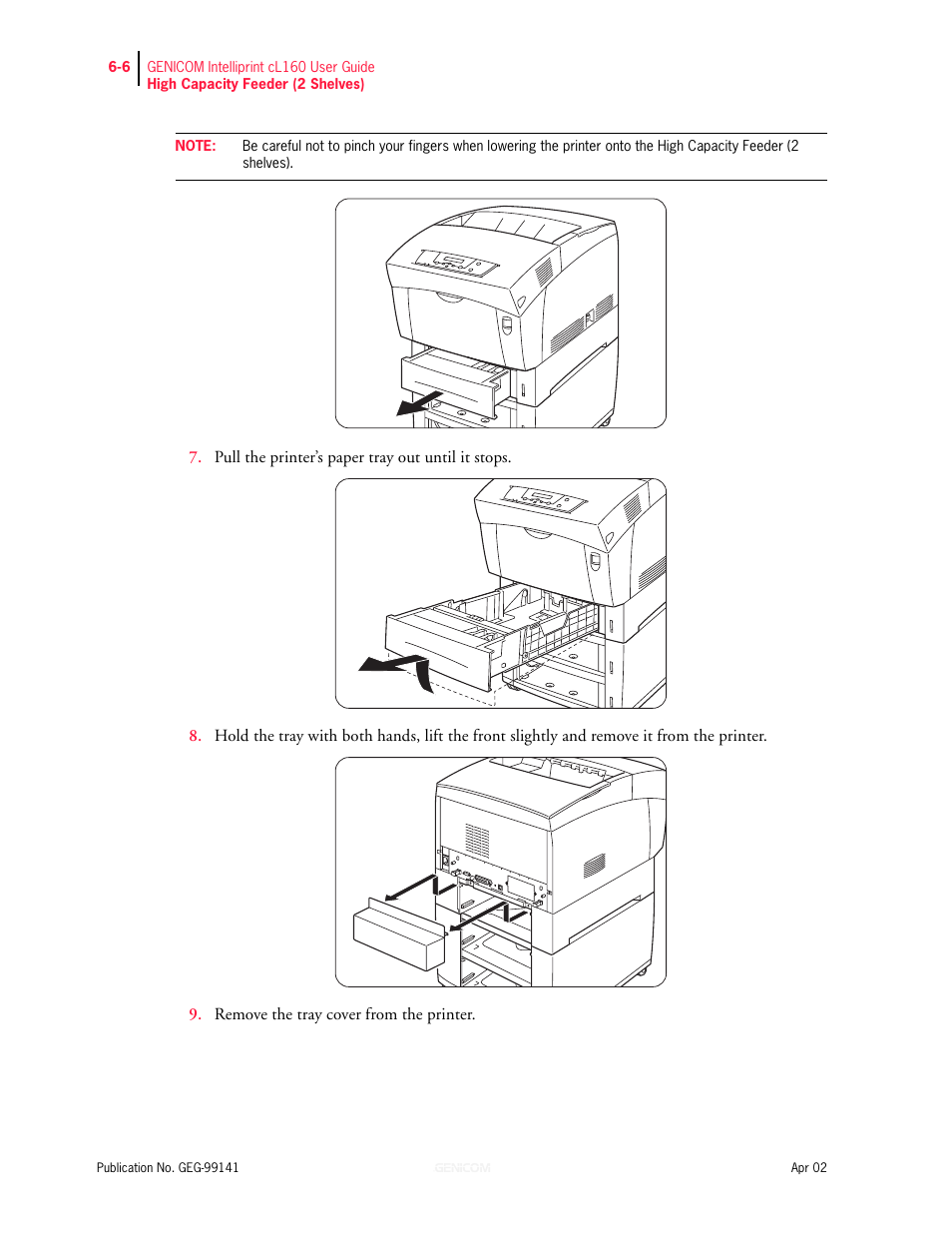 Genicom cL160 User Manual | Page 144 / 216