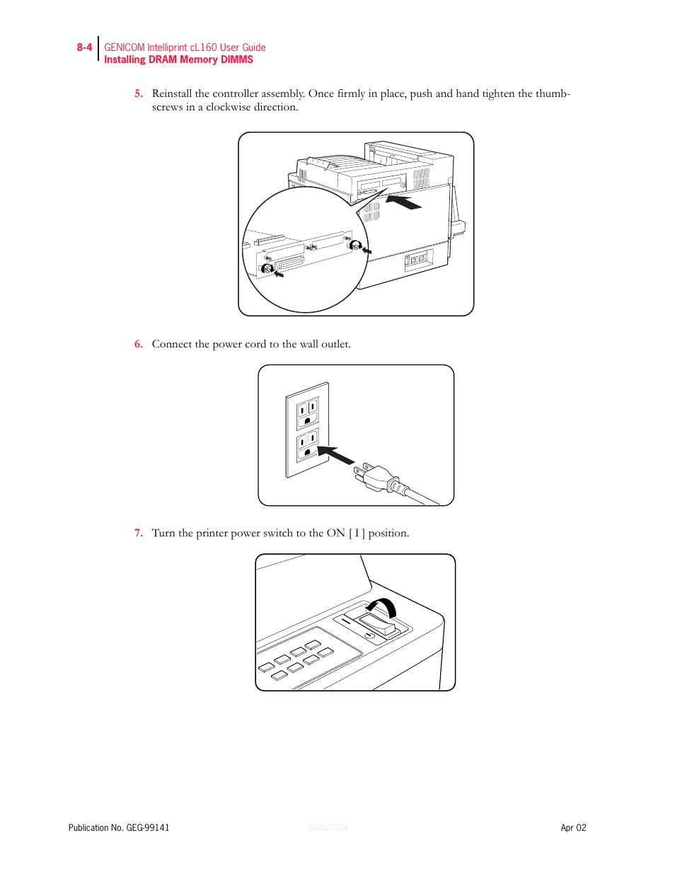 Genicom cL160 User Manual | Page 182 / 216