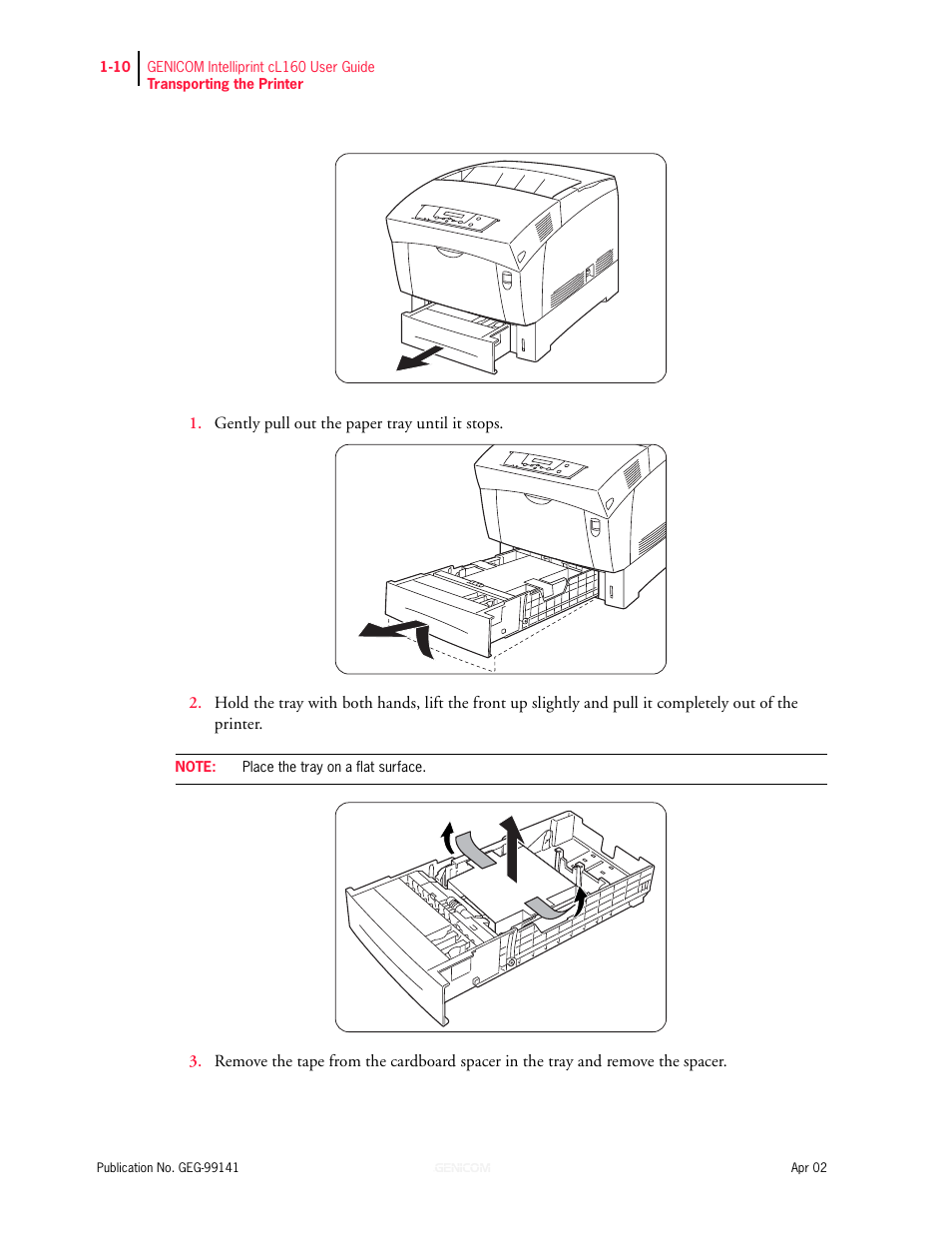 Genicom cL160 User Manual | Page 30 / 216