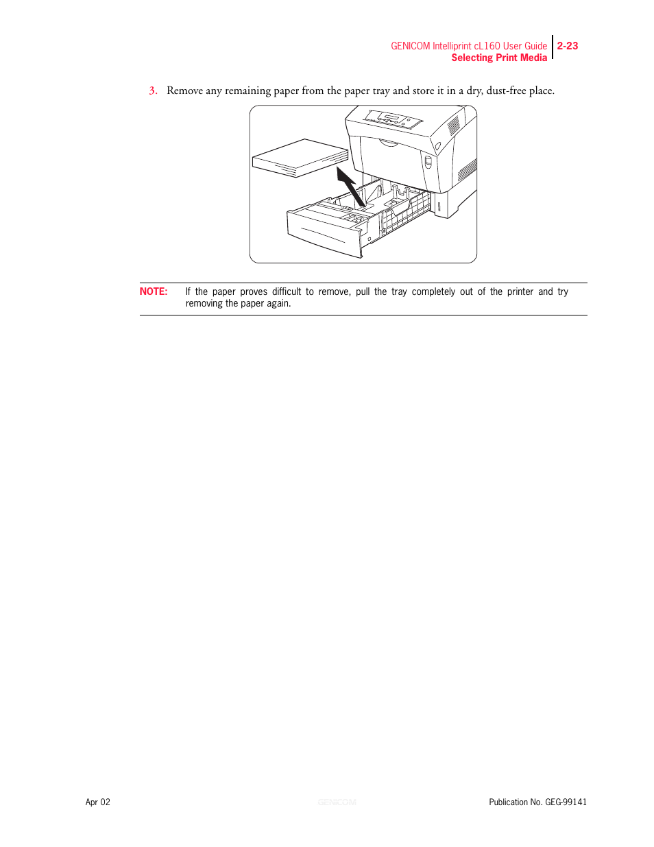 Genicom cL160 User Manual | Page 75 / 216