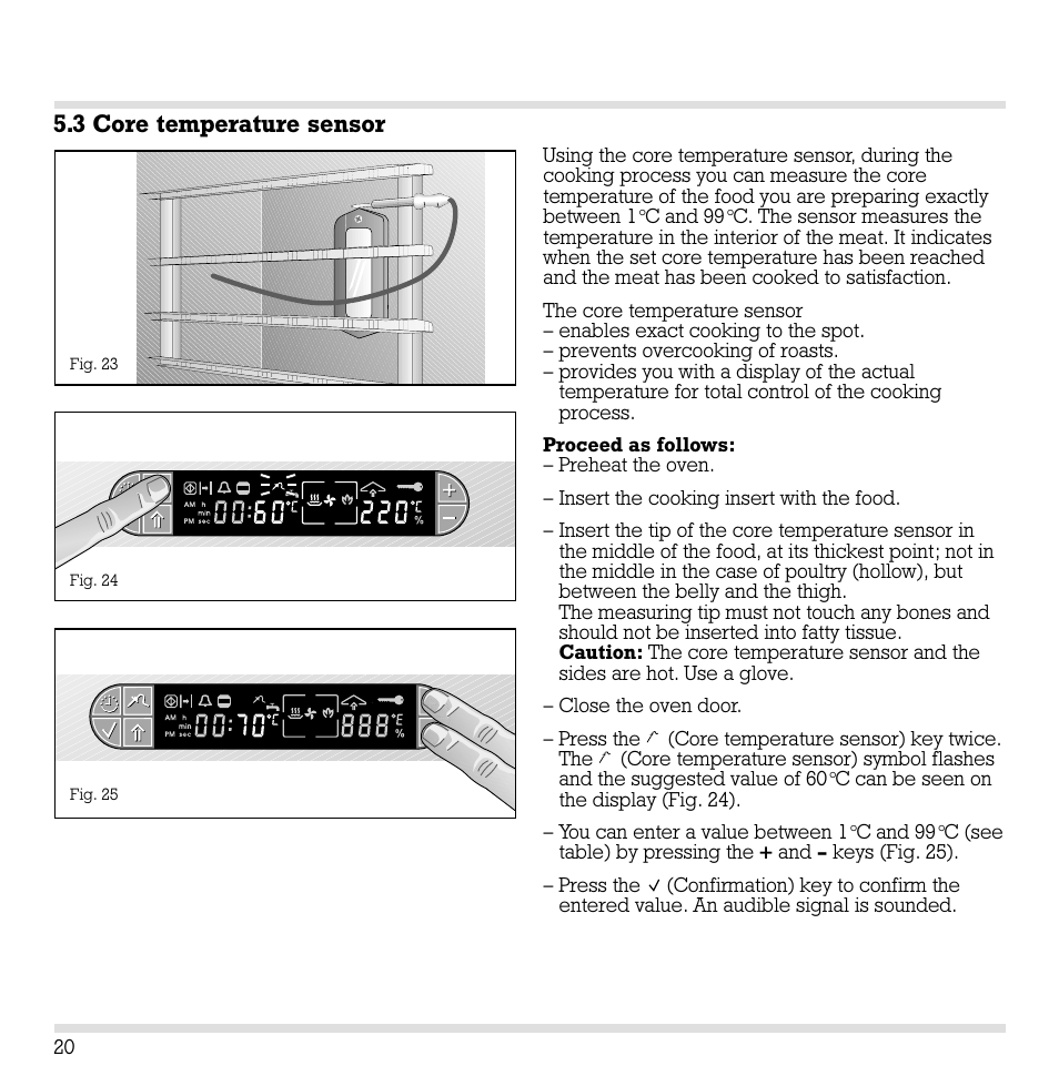 3 core temperature sensor | Gaggenau ED221 User Manual | Page 21 / 46