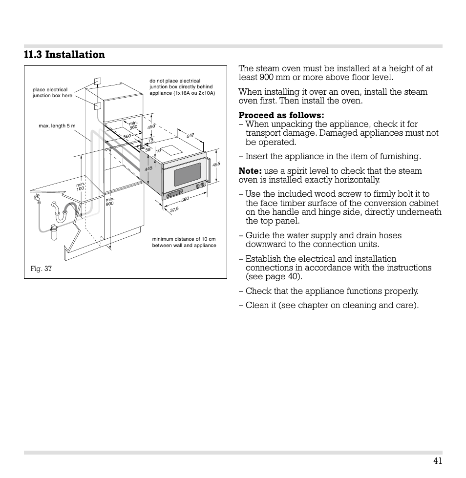 3 installation | Gaggenau ED221 User Manual | Page 42 / 46