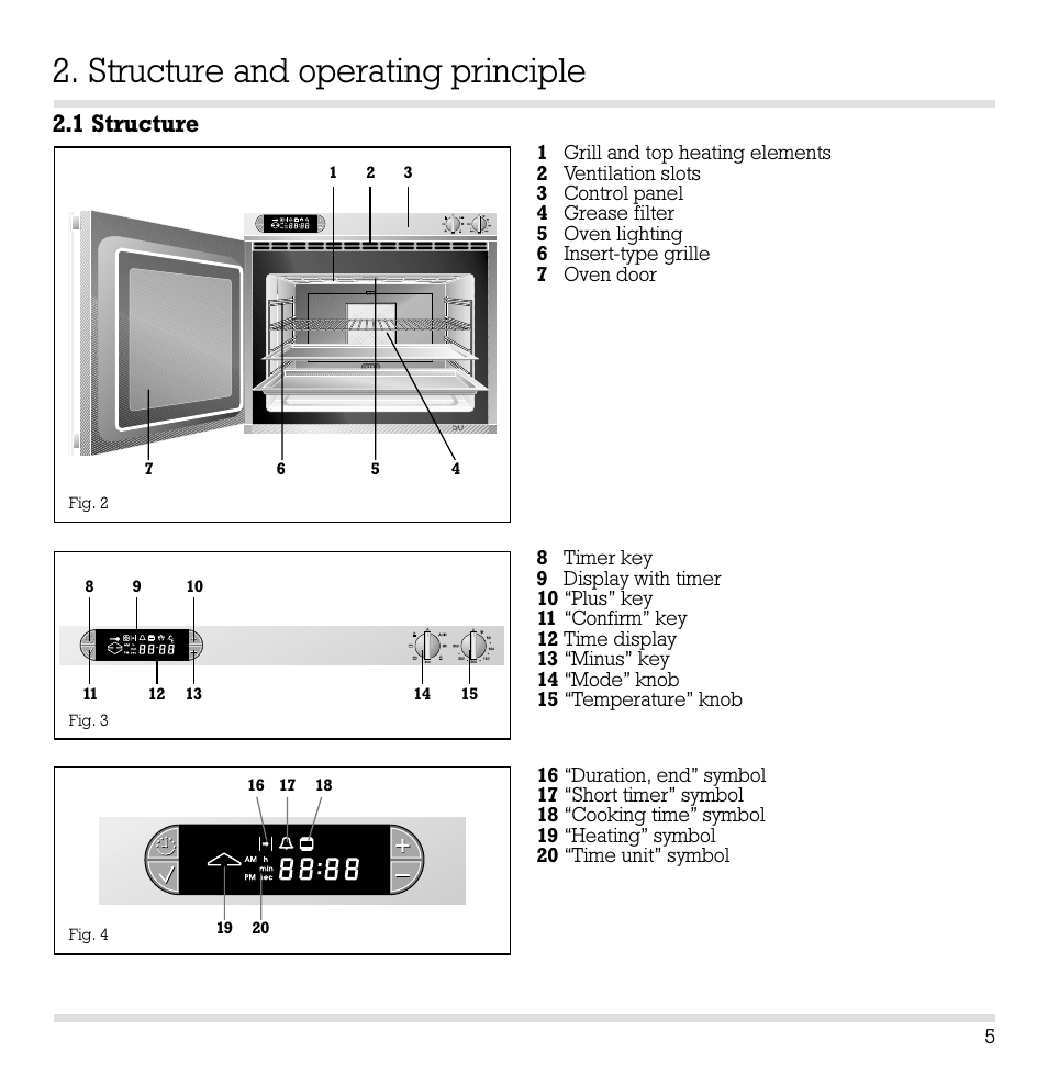 Structure and operating principle, 1 structure | Gaggenau EB 210/211 User Manual | Page 6 / 31