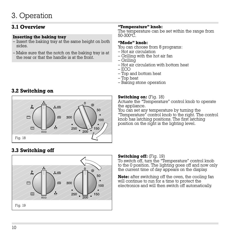 Operation | Gaggenau EB 204/205 User Manual | Page 11 / 26