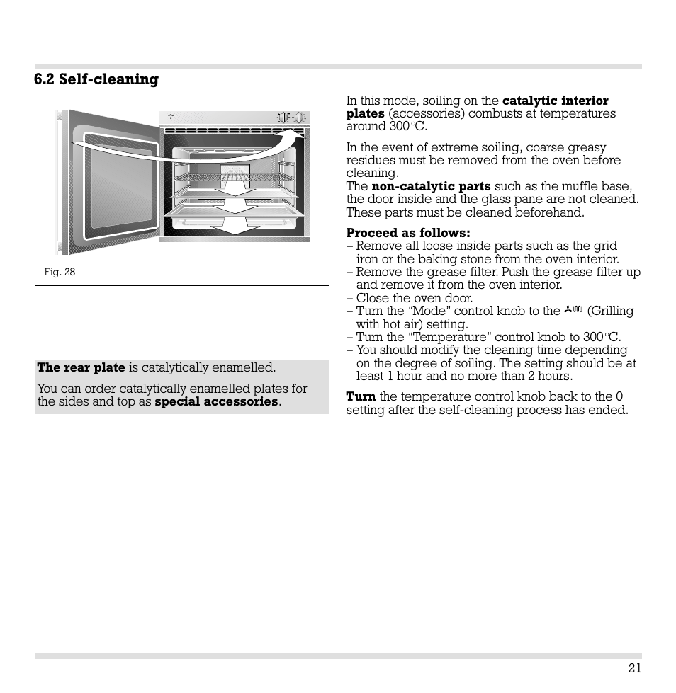 2 self-cleaning | Gaggenau EB 204/205 User Manual | Page 22 / 26