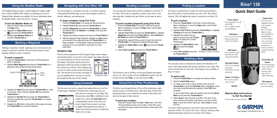 Garmin Two-Way Radio User Manual | 2 pages