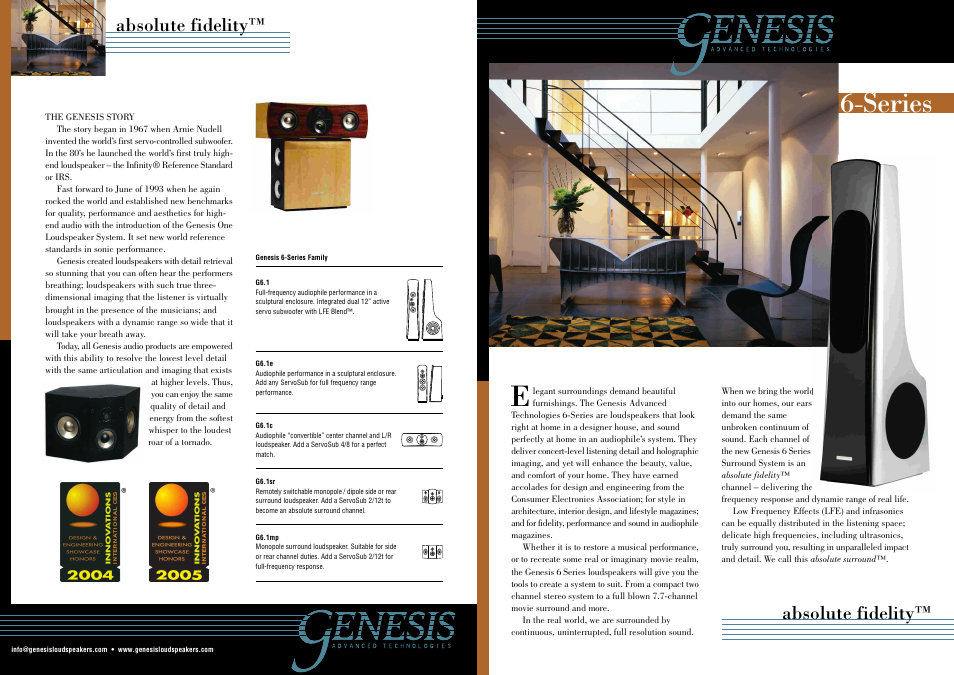 Genesis Advanced Technologies 6 Series User Manual | 2 pages