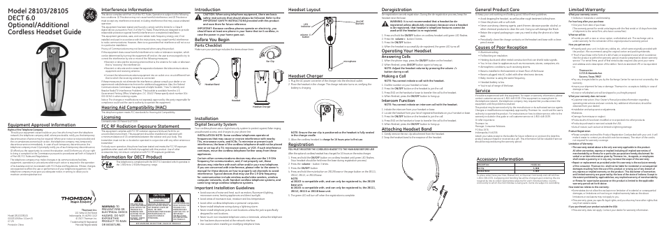 GE 28105EE1 User Manual | 2 pages