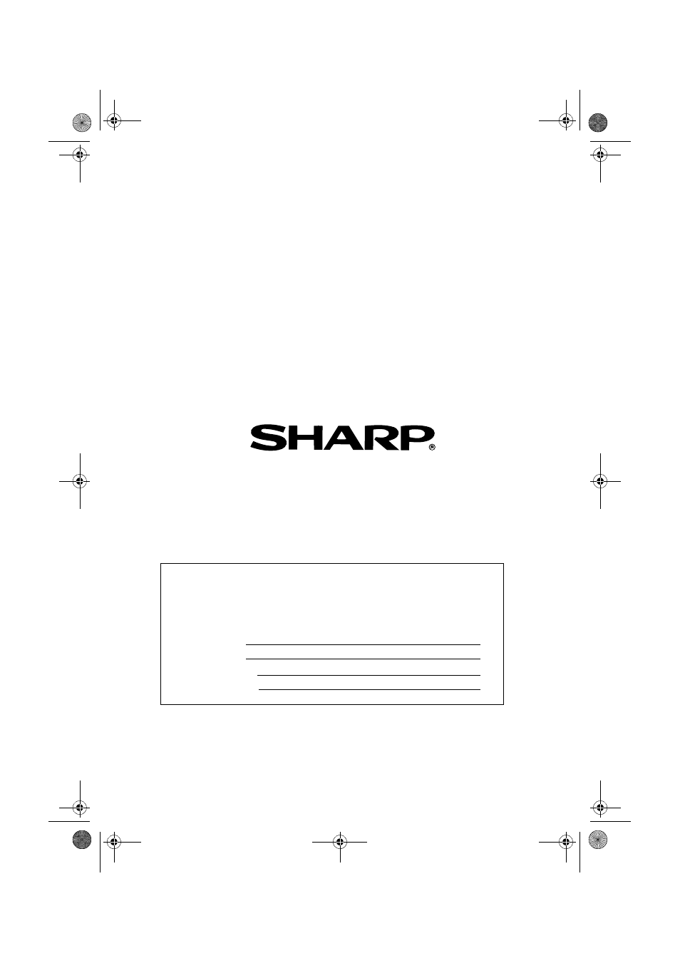 Sharp corporation, Sharp electronics corporation | GE UX-CL 220 User Manual | Page 143 / 143