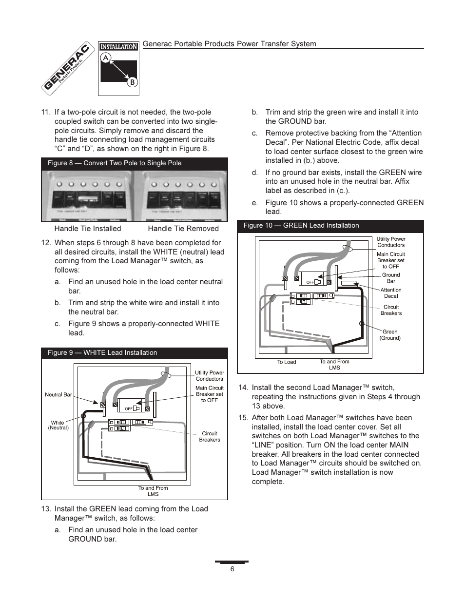 Generac 1403-0 User Manual | Page 6 / 16