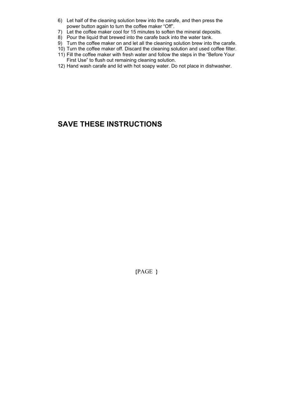 Save these instructions | Maytag MCCM1NW12 User Manual | Page 9 / 20