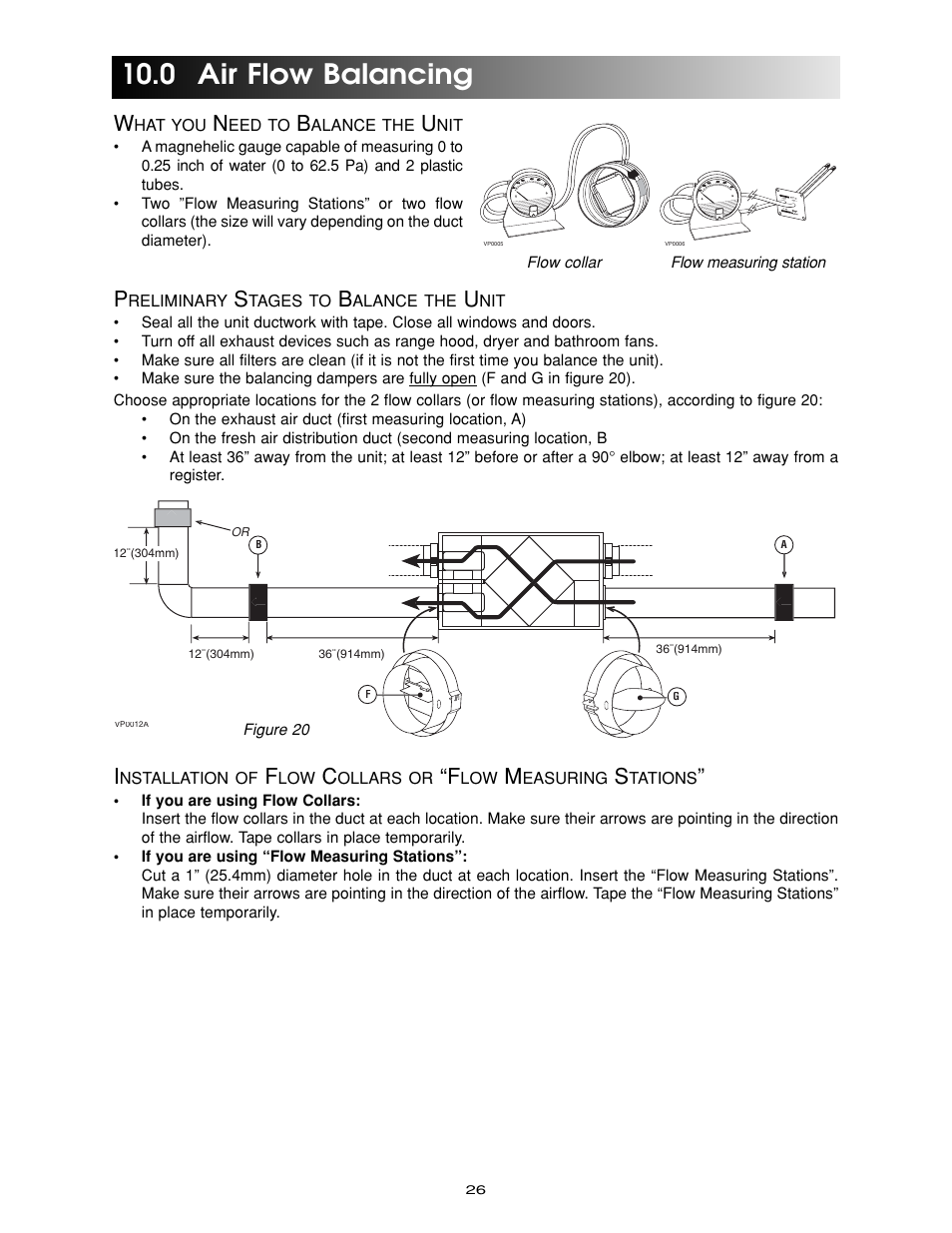 0 air flow balancing | Maytag Ventilation Systems HRV-210 User Manual | Page 26 / 32