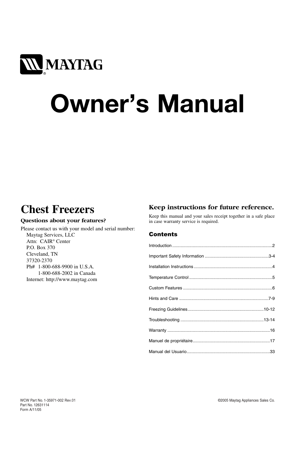 Maytag MQC2257BEW User Manual | 48 pages