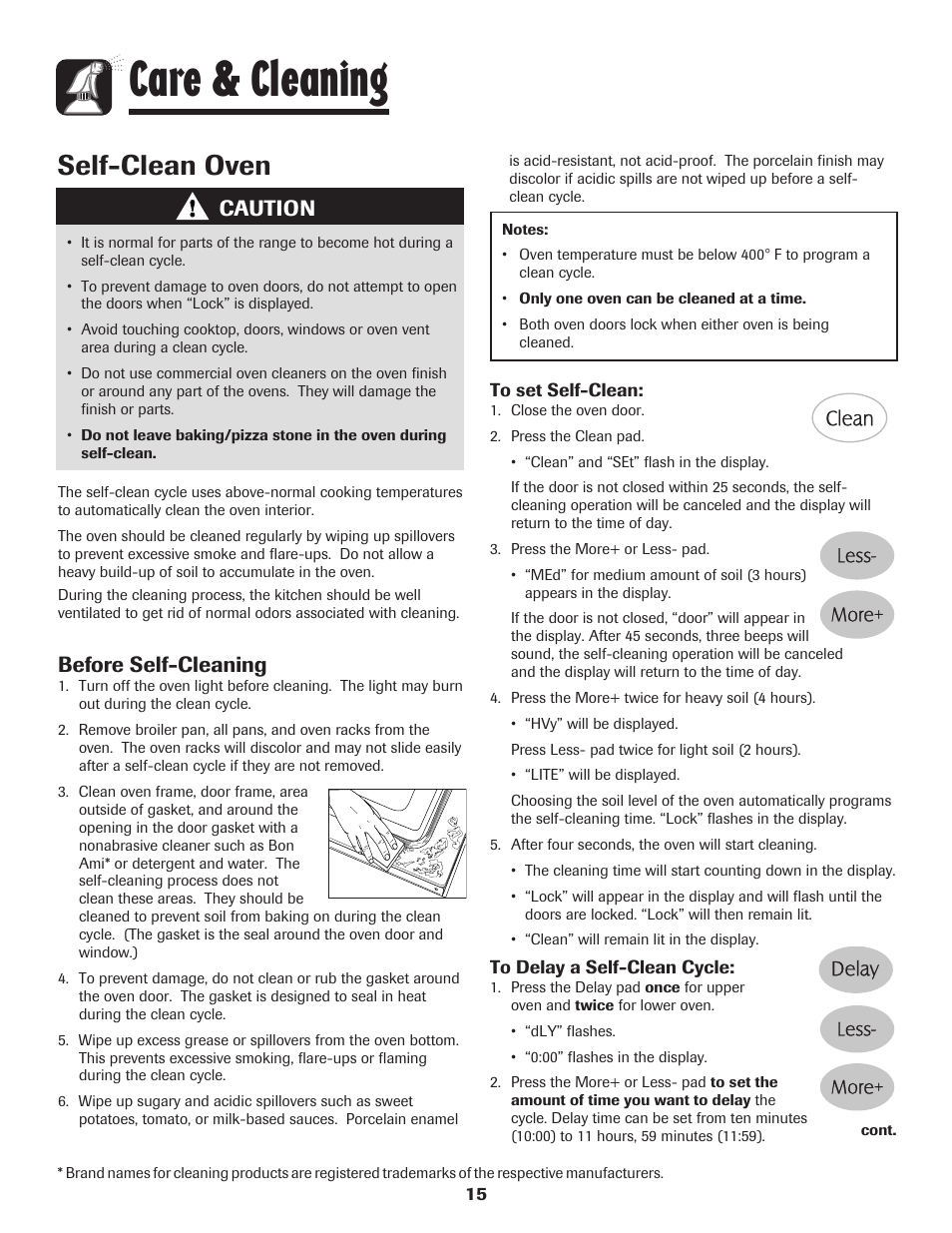 Care & cleaning, Self-clean oven, Caution | Before self-cleaning | Maytag MGR6751BDW User Manual | Page 16 / 76