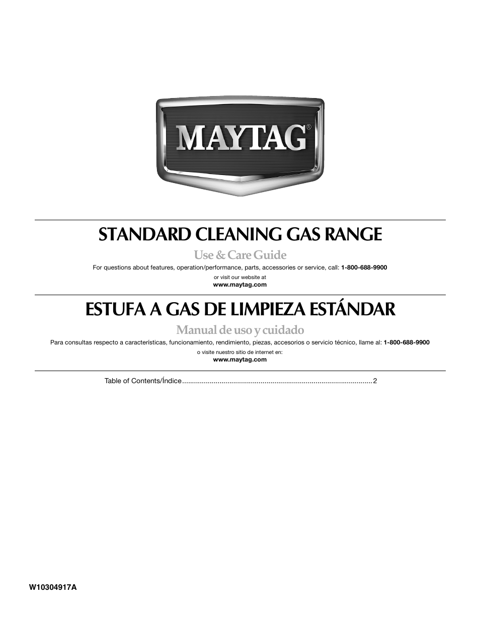 Maytag W10304917A User Manual | 32 pages