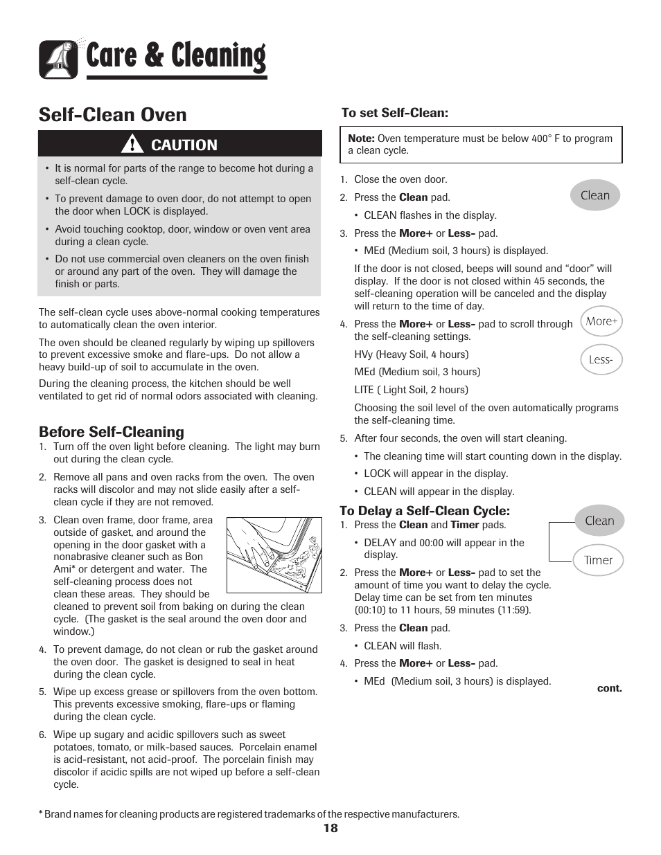 Care & cleaning, Self-clean oven, Caution | Before self-cleaning | Maytag MGR5775QDW User Manual | Page 19 / 84