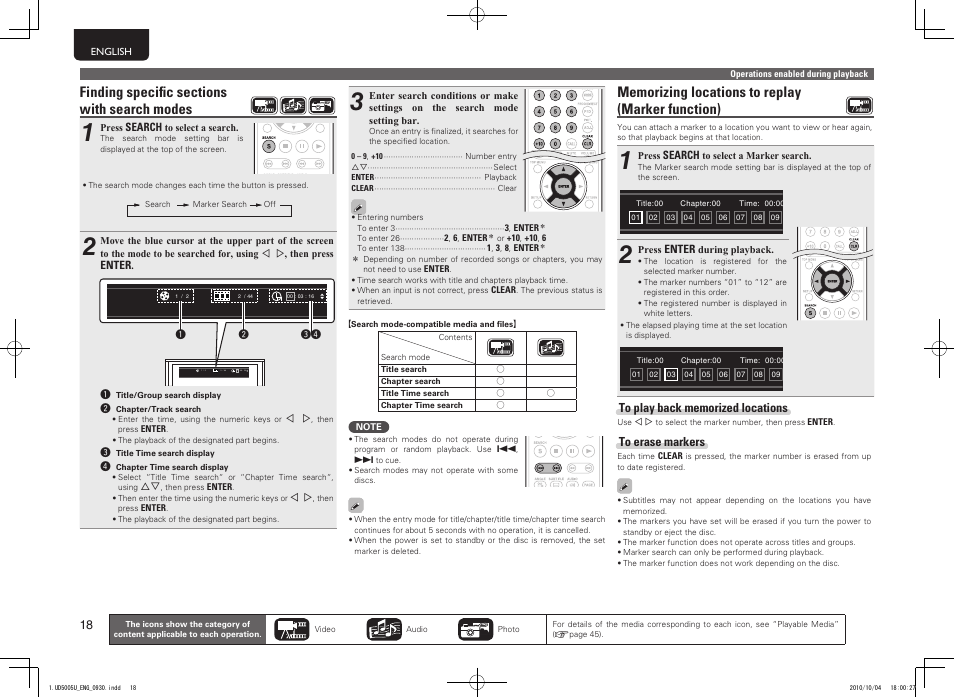 Marantz 5411 10470 007M User Manual | Page 22 / 72