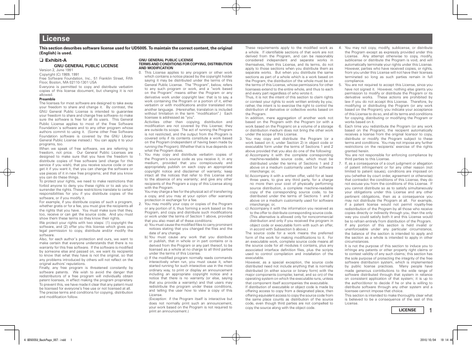 License | Marantz 5411 10470 007M User Manual | Page 63 / 72