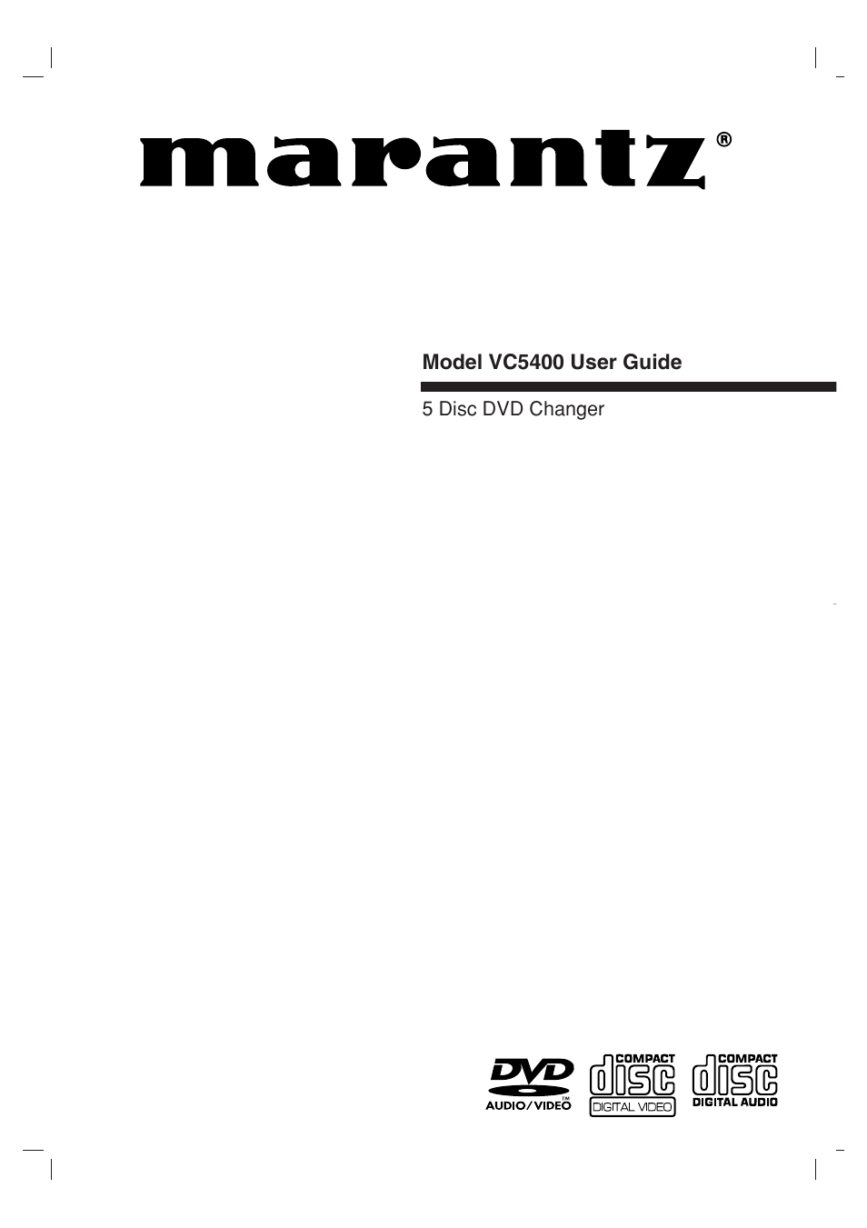 Marantz VC5400 User Manual | 34 pages
