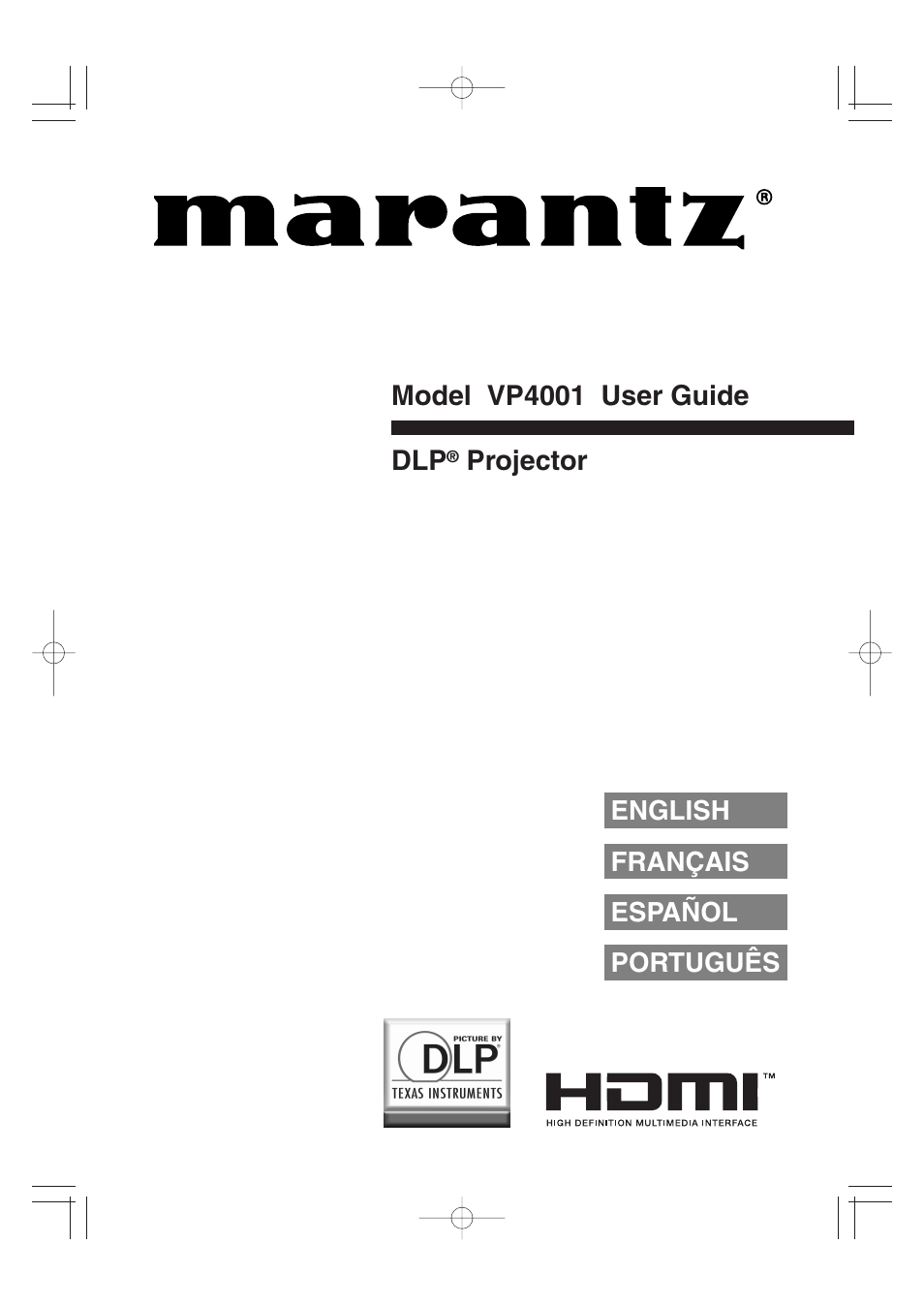 Marantz VP4001 User Manual | 66 pages