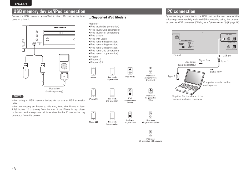 Pc connection | Marantz SA8004 User Manual | Page 16 / 31