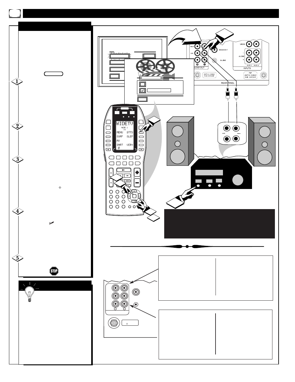 Ound, Ontrols, Continued | Tv speakers, Mart | Marantz PV5580 User Manual | Page 30 / 56