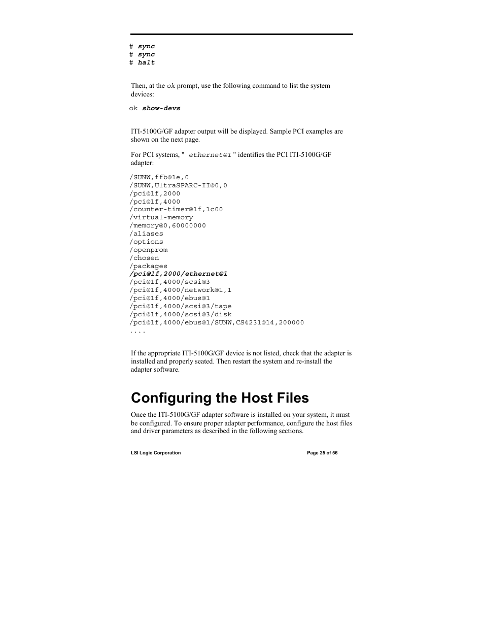 Configuring the host files | IntraServer Technology ITIpci 5100G/GF User Manual | Page 25 / 56