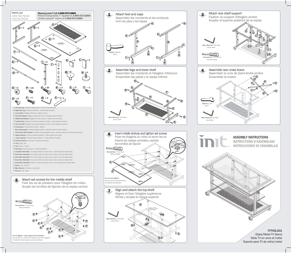 Init IT-TVGLS101 User Manual | 1 page