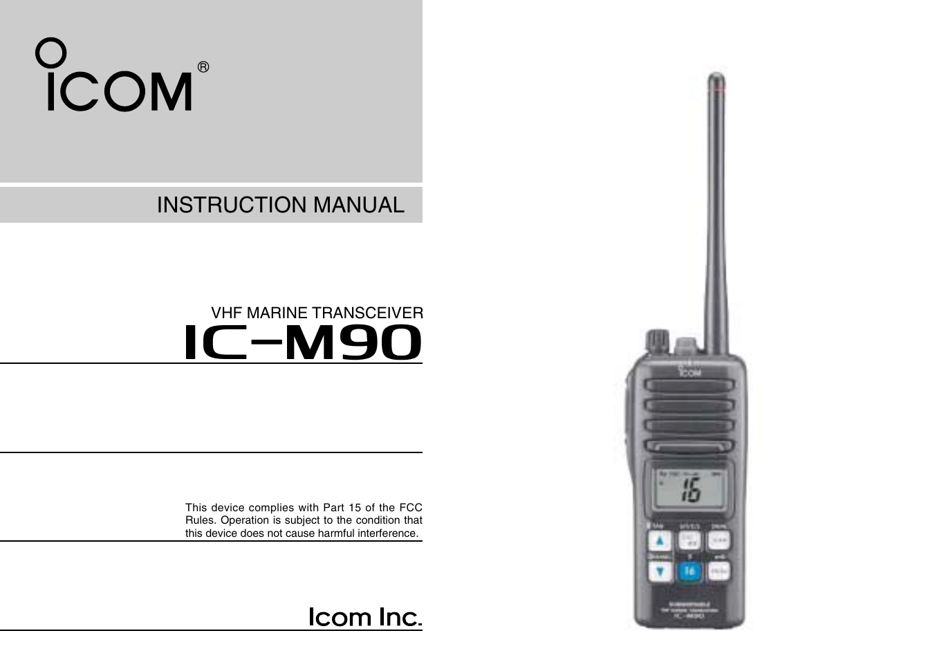 Icom IC-M90 User Manual | 40 pages