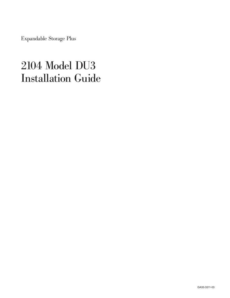 IBM 2104 Model DU3 User Manual | 114 pages