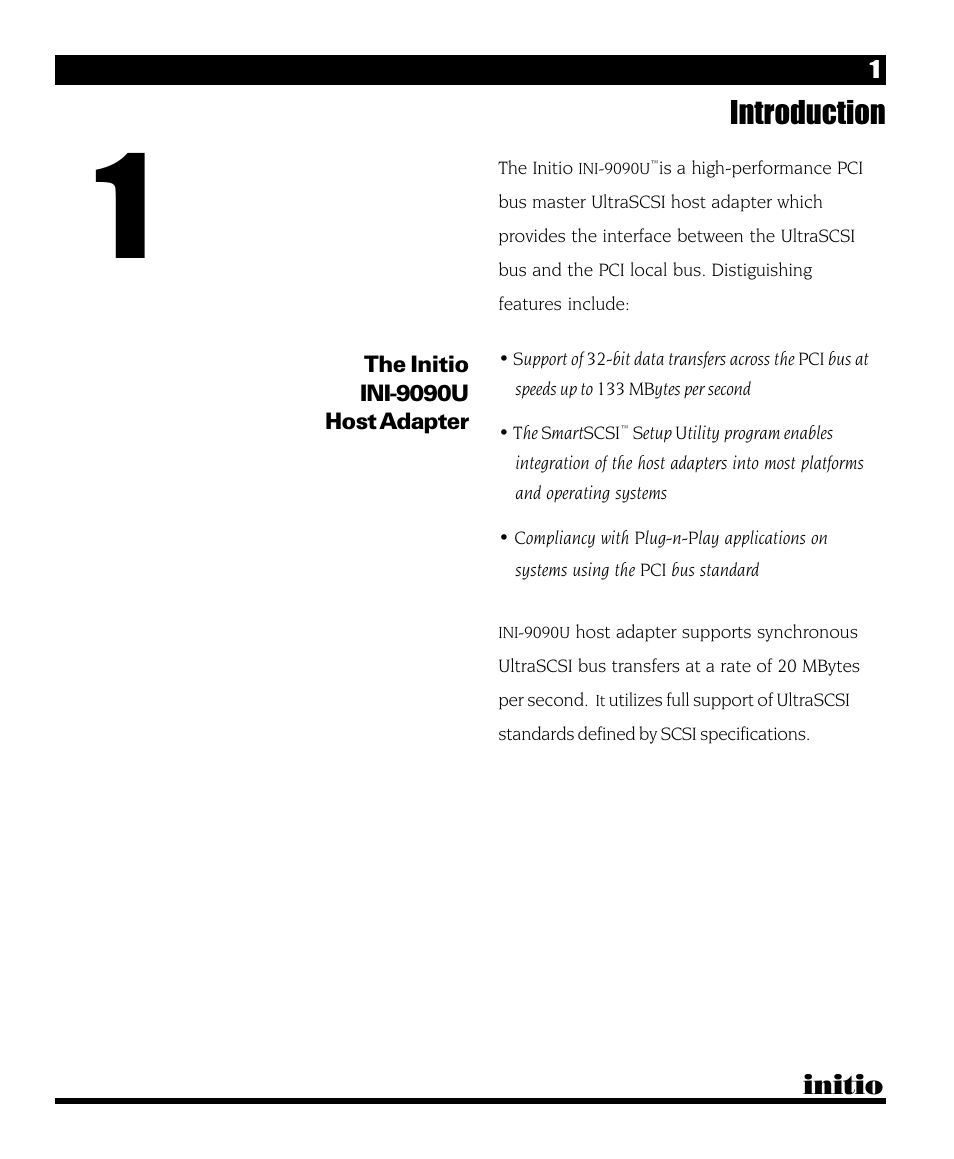 Introduction, Initio | Initio INI-9090U User Manual | Page 5 / 64