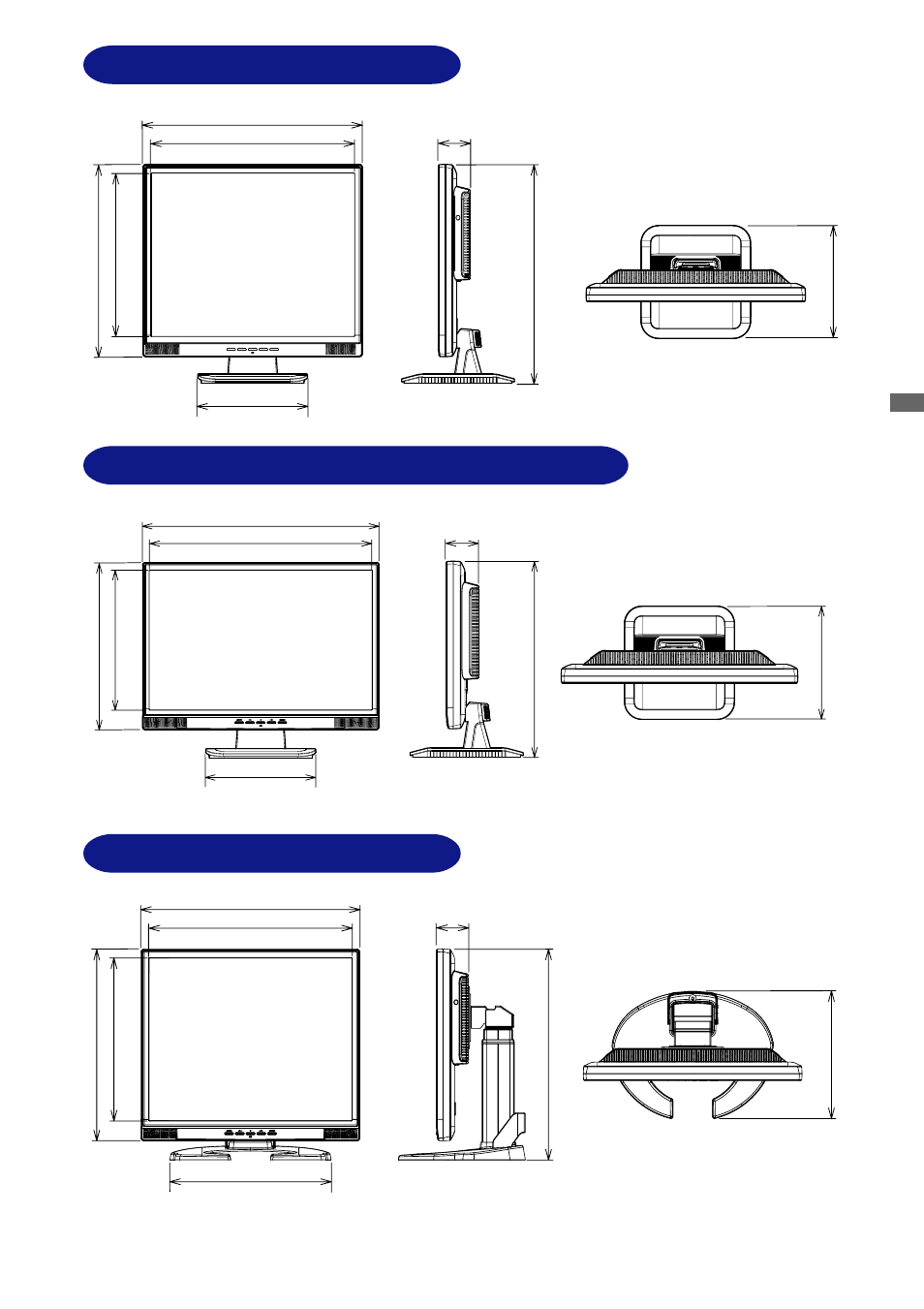 Dimensions : prolite b1902s, English | Iiyama E1902S User Manual | Page 37 / 39