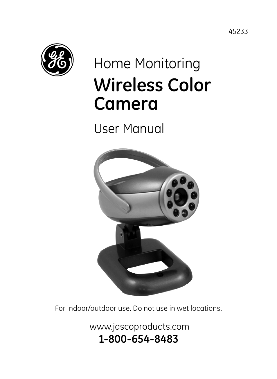 GE 45233 GE Home Monitoring Wireless Color Camera with Night Vision User Manual | 12 pages