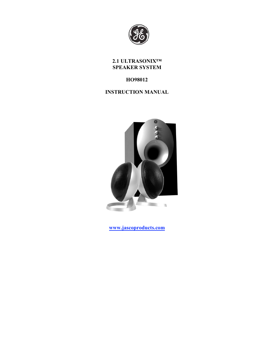 GE 98012 GE UltraSonic 2.1 Speakers User Manual | 6 pages
