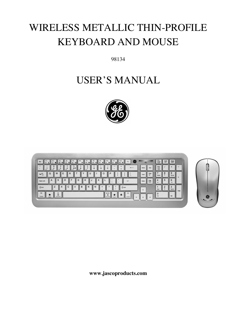 GE 98134 GE Thin-Profile Keyboard and Mouse User Manual | 7 pages