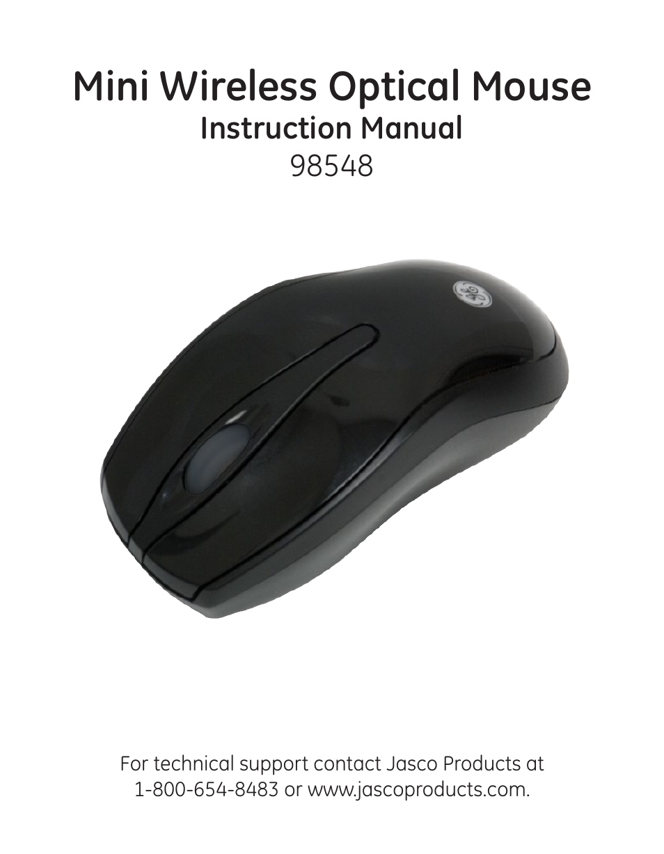 GE 98548 GE Wireless Mini Optical Mouse with USB Nano Receiver User Manual | 5 pages