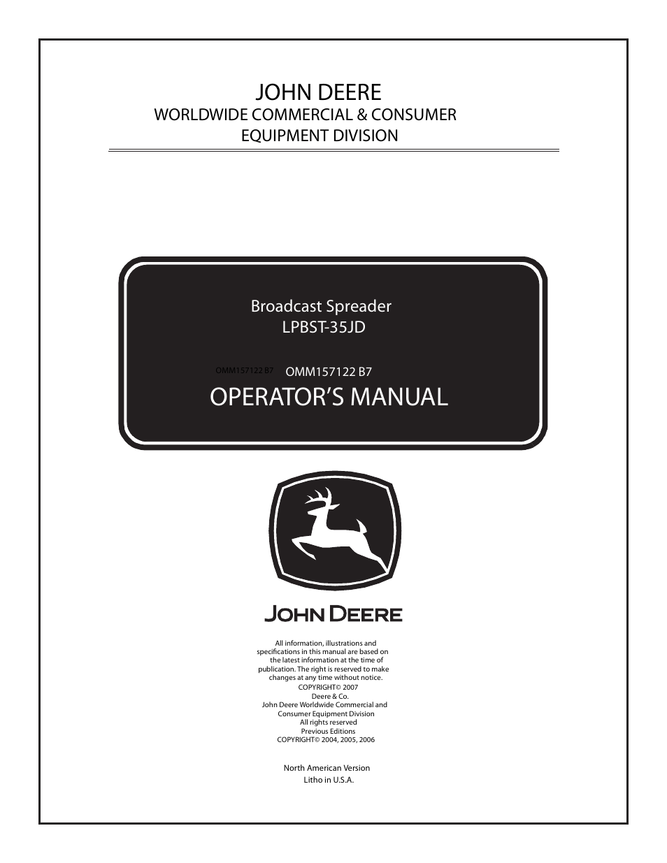 John Deere LPBST-35JD User Manual | 12 pages