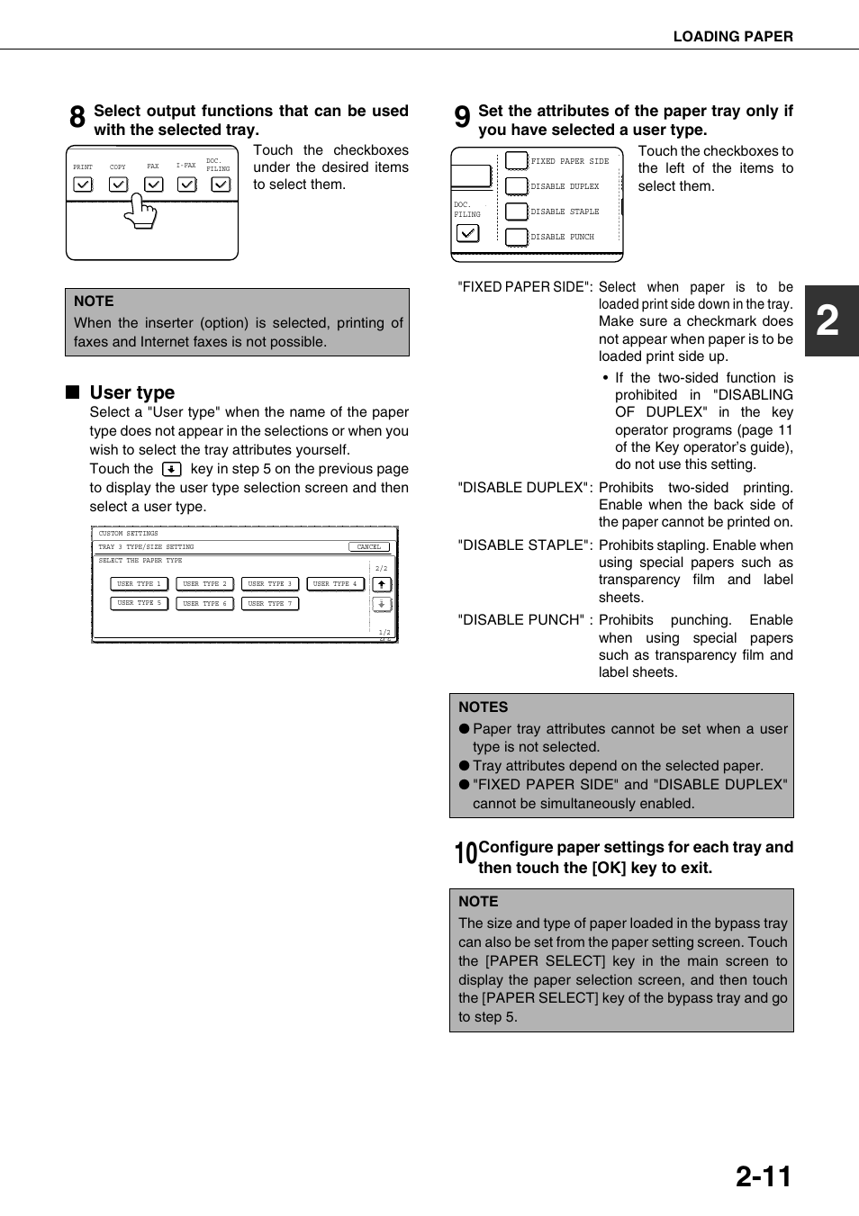 User type | Sharp AR-M700N User Manual | Page 39 / 172