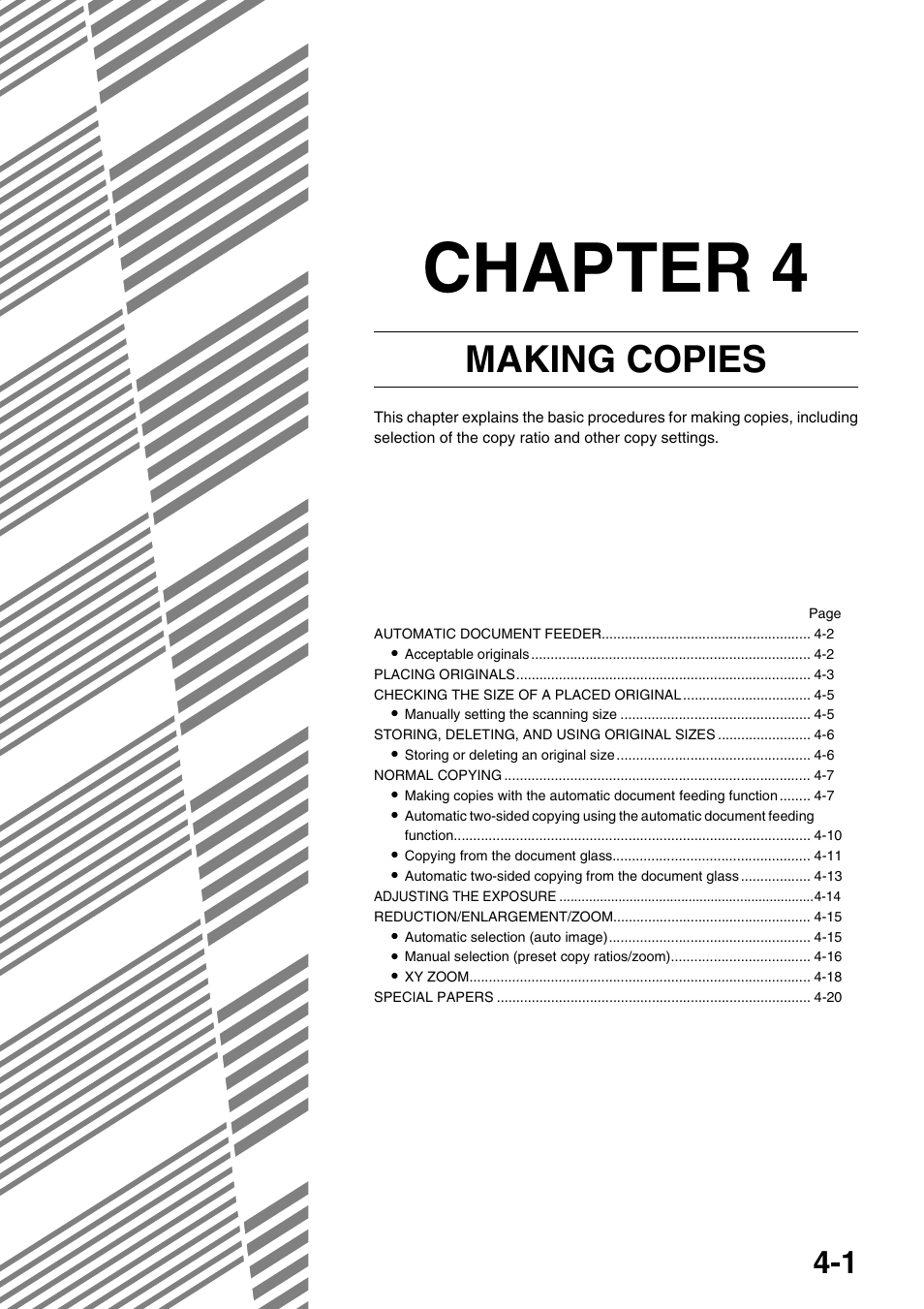 Making copies, Chapter 4 making copies, Chapter 4 | Sharp AR-M700N User Manual | Page 77 / 172