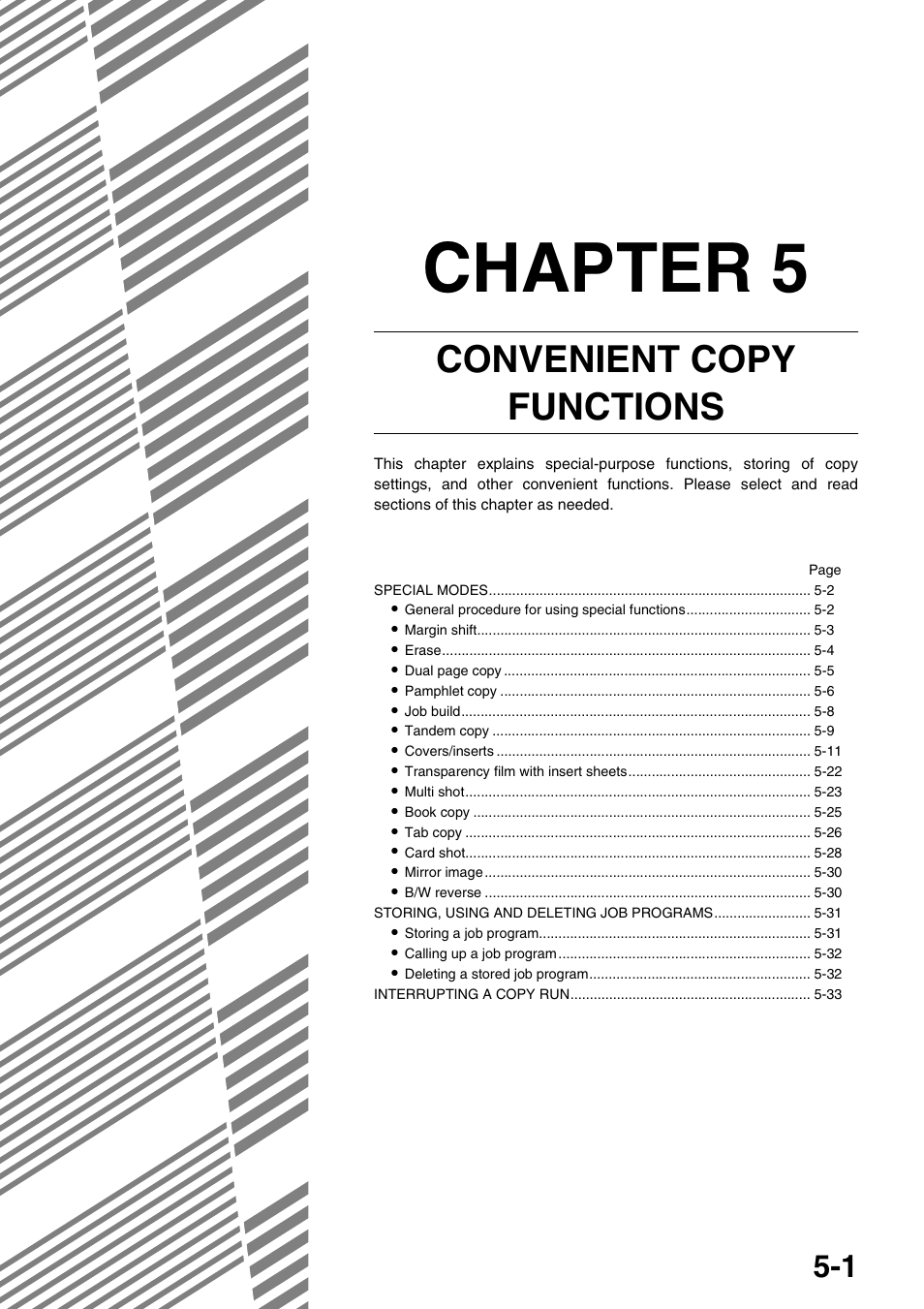 Convenient copy, Functions, Chapter 5 convenient copy functions | Chapter 5, Convenient copy functions | Sharp AR-M700N User Manual | Page 97 / 172