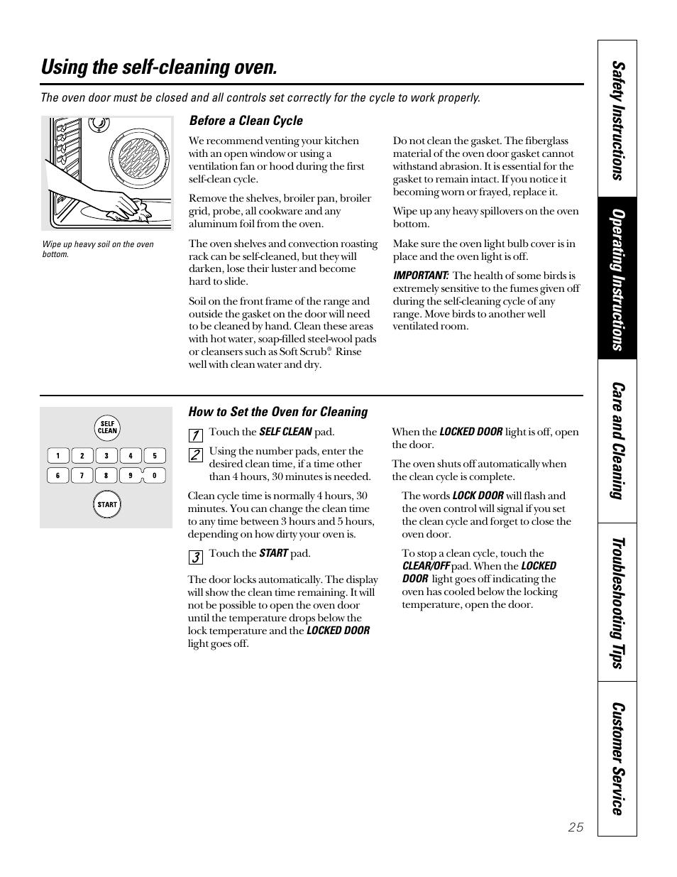 Self-cleaning, Self-cleaning , 26, Using the self-cleaning oven | Sharp JB940 User Manual | Page 25 / 40