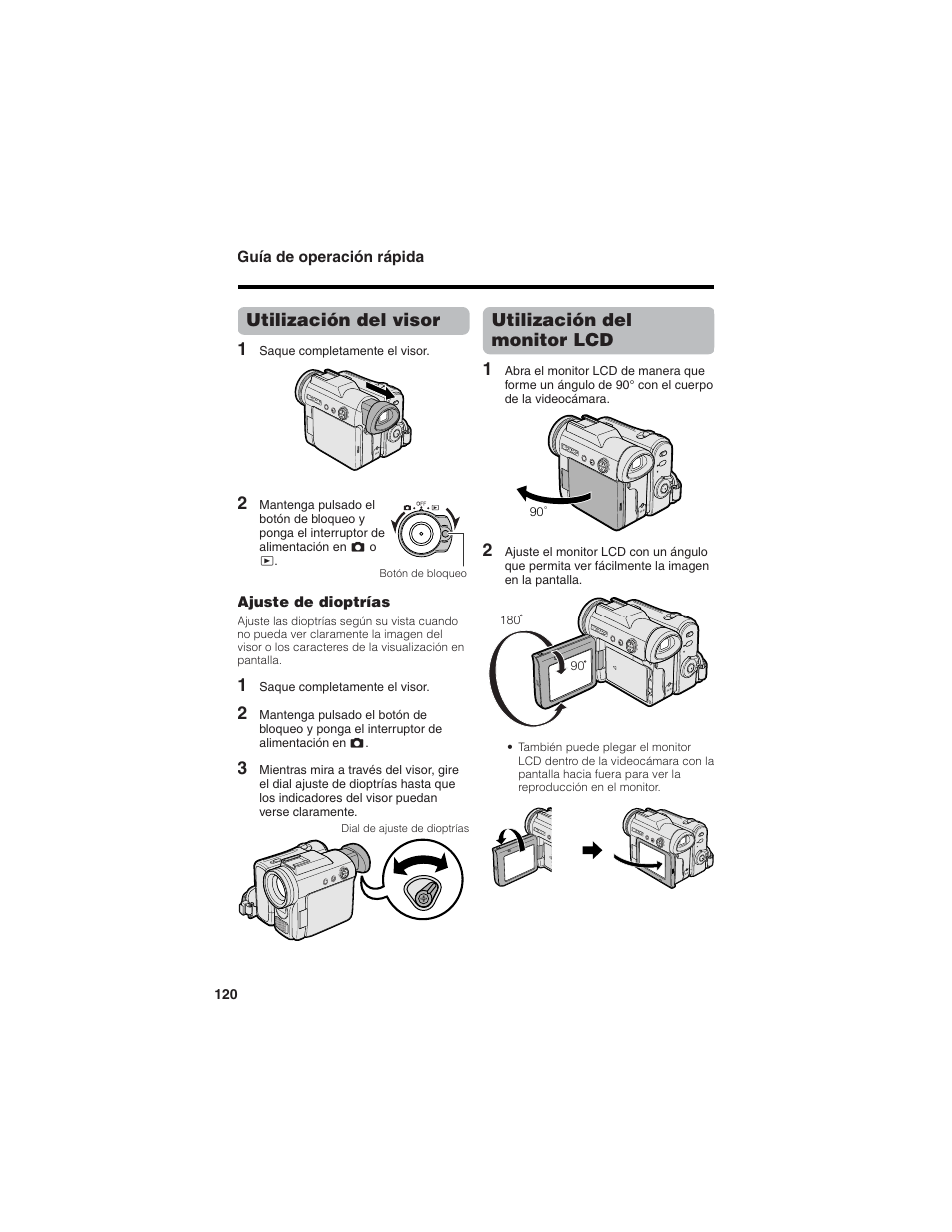 Utilización del visor 1, Utilización del monitor lcd 1 | Sharp VL-Z7U User Manual | Page 134 / 140