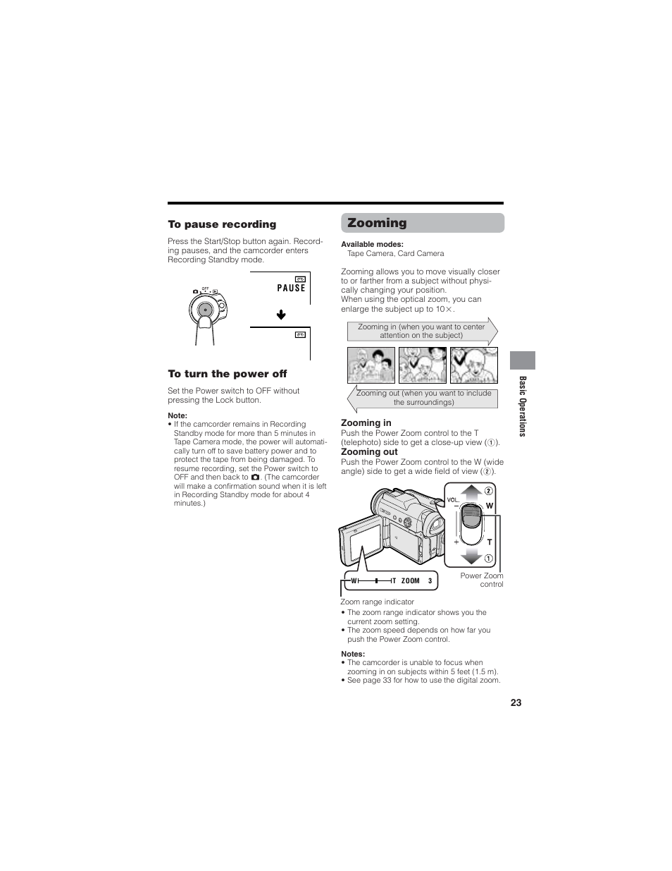 Zooming | Sharp VL-Z7U User Manual | Page 37 / 140